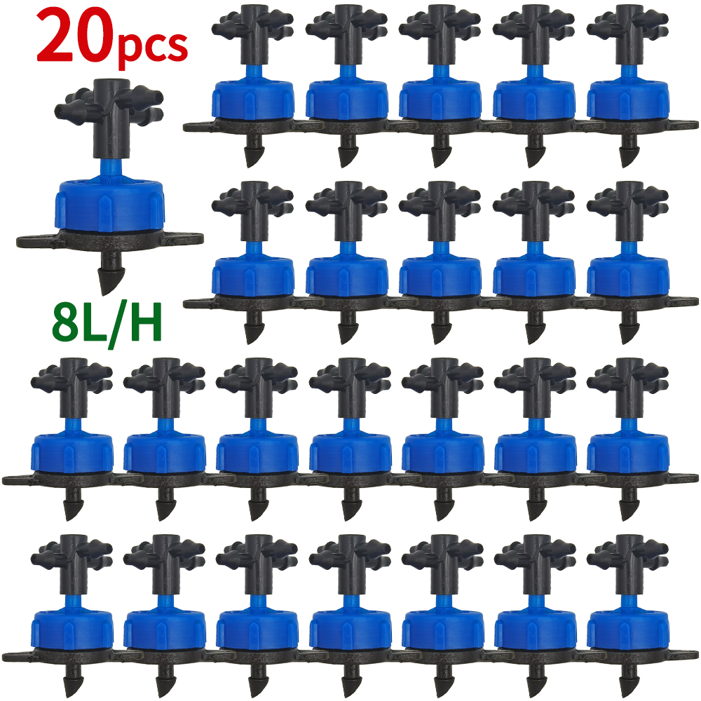 Irrigatie 2l/4l/8l Constante Druppelaar Met 4-Way Cross Connector Landbouw Druppelwater Irrigatie Druppelpijl Connector 20Sets: Bordeaux