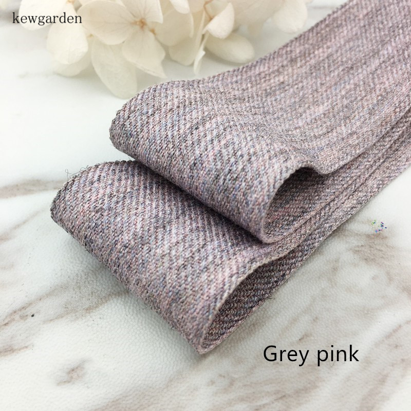 Kewgarden 40mm 4cm tjocka mjuka ylletyg satinband handgjorda tejp diy pilbåge band plagg tillbehör packning riband 4m: Rosa