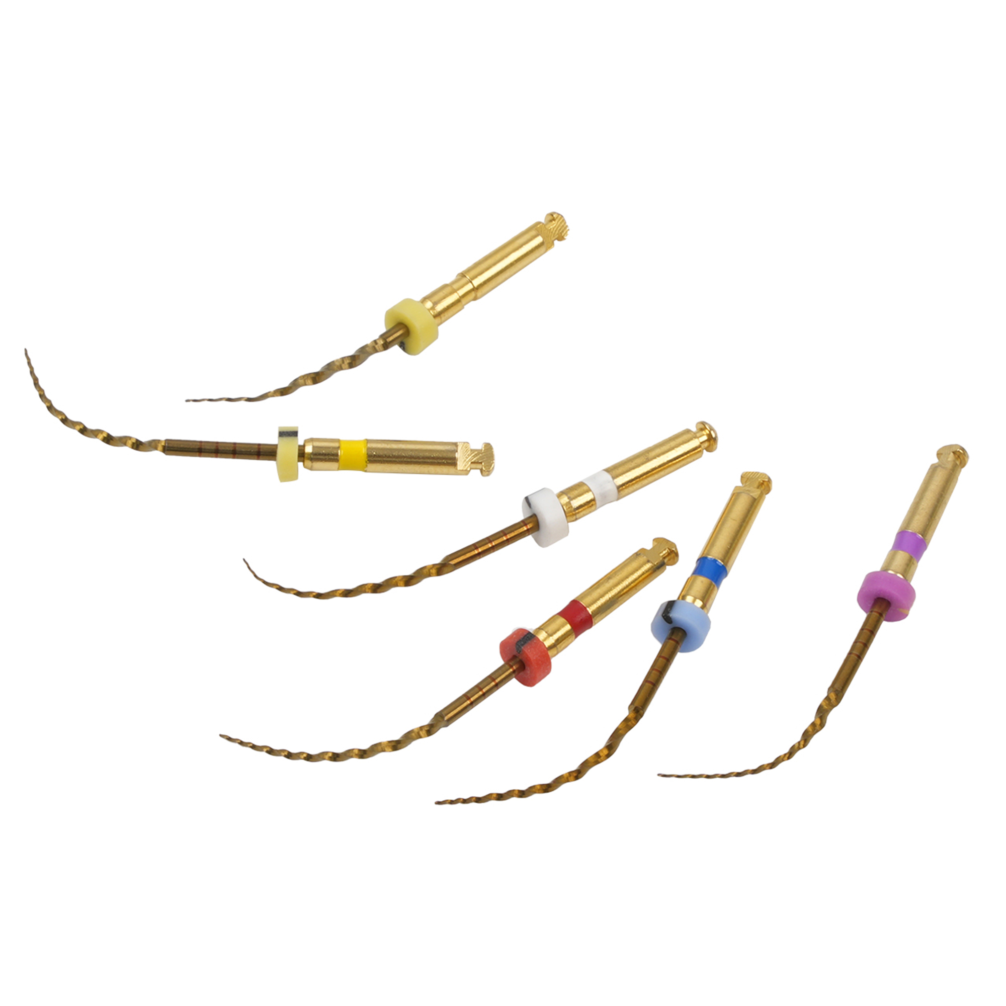 Dental Gold Flexible Files Endo Rotary Files Golden Endodontic Files 19/21/25mm Nickel Titainium Dentistry Root Canal Material