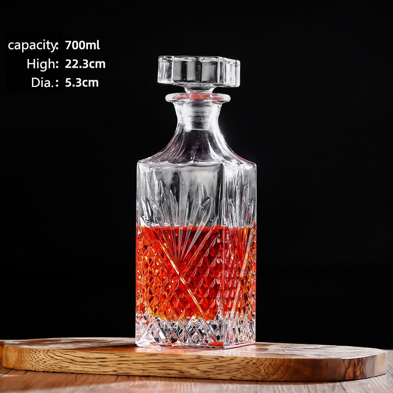 Luxe Loodvrij Glas Whisky Fles Decanter Set Whisky Karaf Fles Whisky Karaf Fles Wijn Thuis Bar Vodka Bier Bott