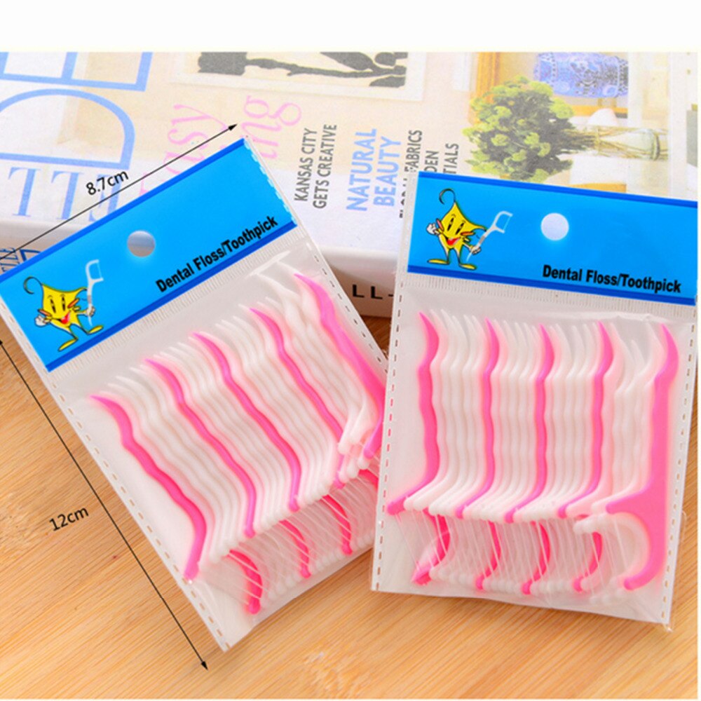 25 stks/set Tandheelkundige Bleken Rager Schoon Tanden Stok Plastic Tandenstokers Floss Pick Mondhygiëne Tandenborstel Dental Floss