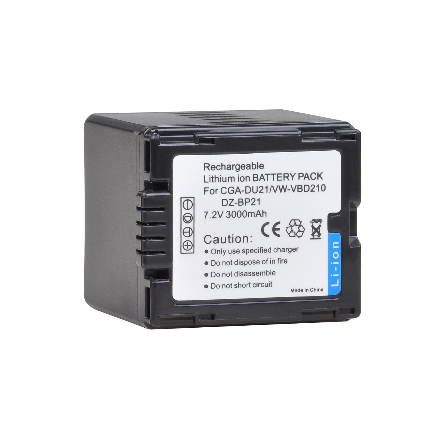BatmaxCGA-DU21 VW-VBD210 3000mAh Battery for Panasonic CGR-DU06 DU07 NV-GS10 CGA-DU12 CGA-DU14 CGA-DU21 GS100K GS17E PV-GS65: 1 battery