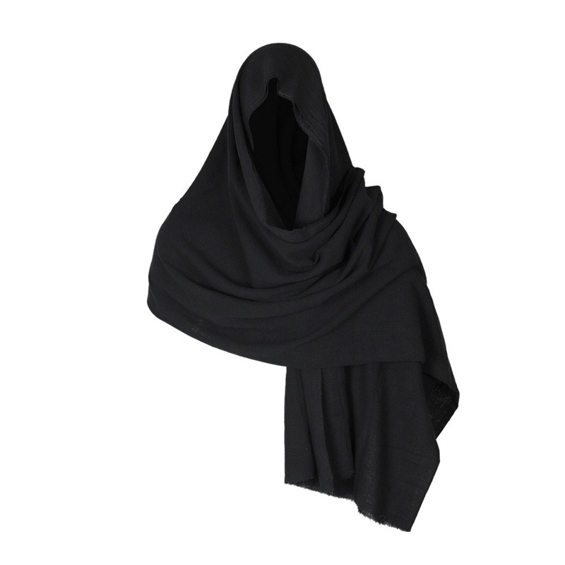 Vintage Pirate Scarf Large Size Cloak Medieval Halloween Scarf Cosplay Costumes Middle Ages Mittelalter Shoulder Cowl: S / black