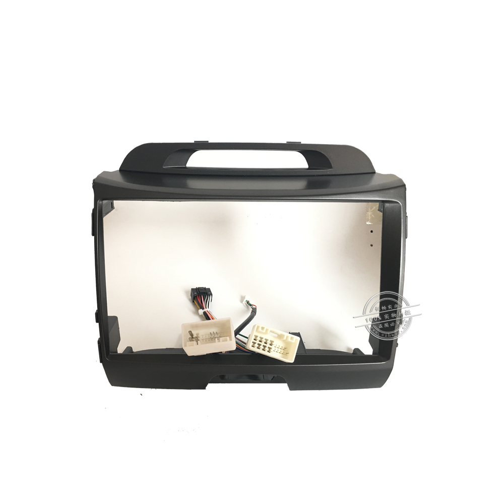 Marco de placa frontal de Radio de coche 2 Din HACTIVOL para KIA SPORTAGE R , panel de reproductor GPS DVD para coche, kit de montaje de panel, accesorio de coche