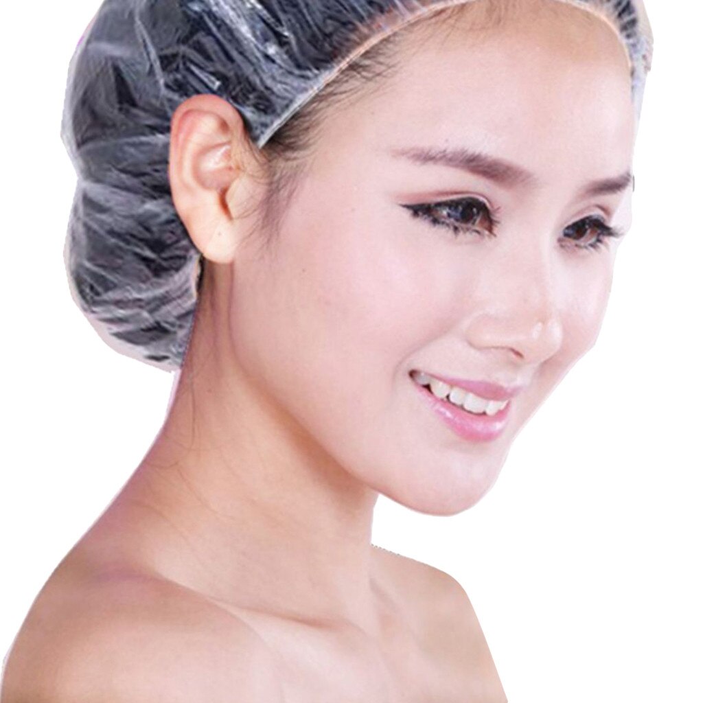 10PCS Unisex Four Sets Disposable Shower Cap Earmuffs Gloves Shawl Girth Tools Four-piece haircut Capes Hairdressing