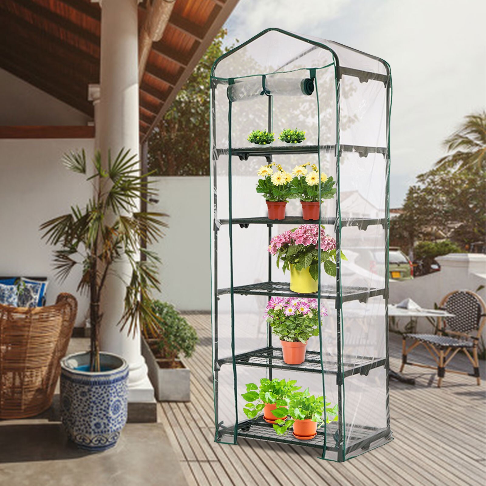 Multi-layer PVC Large-capacity Garden Greenhouse Plant Heat Preservation And Moisturizing Greenhouse Shed A For Mother
