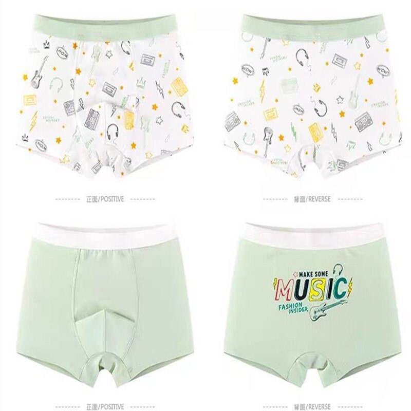 4Pcs/lot Cotton Kids Boys Underwear Boxer Children Panties Briefs for Boy Teenager Underpants 110-170
