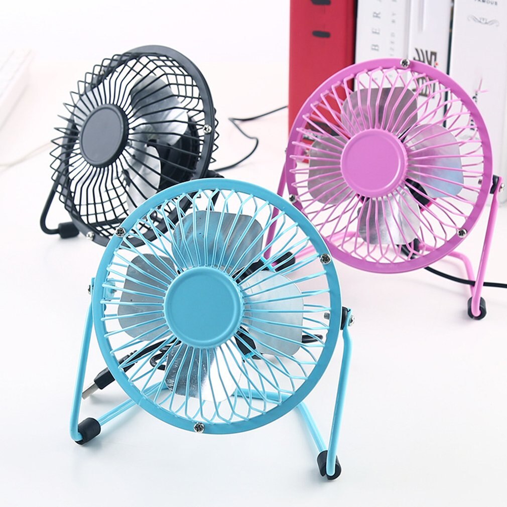 Usb Fan Mini Draagbare Ventilator Kantoor Fan Koelventilator Smeedijzeren Kleine Ventilator Student Desktop Fan