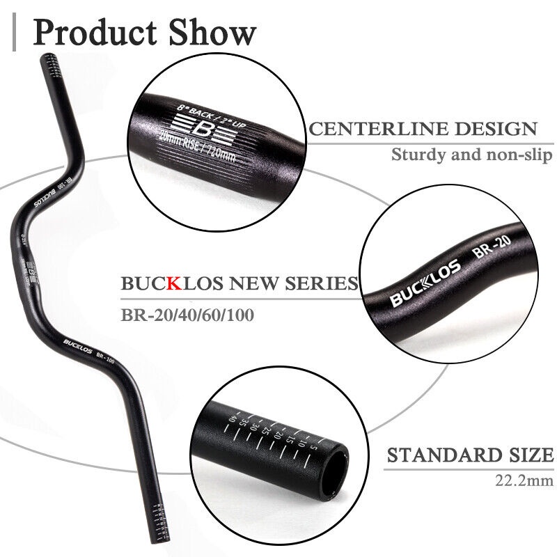 Bucklos mtb guiador 25.4mm guiador da bicicleta subir 90mm guiador m para brompton 31.8*720mm barra de bicicleta em forma de u 620/780mm