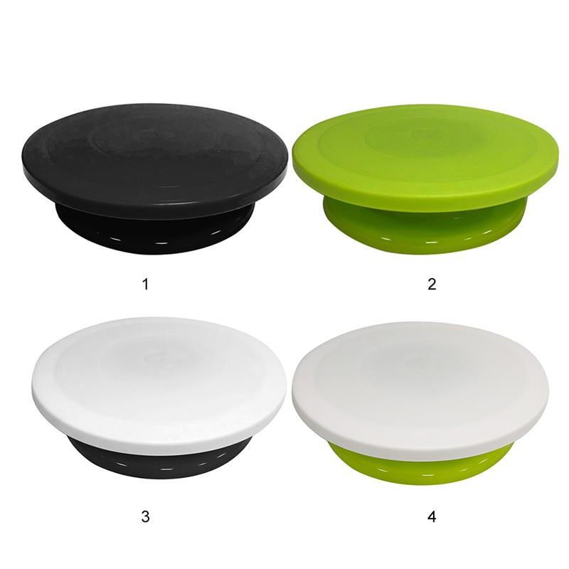 1pc 11.02in Manual Rotating Cake Turntable Revolving Plastic Cake Stand Cake Turner Table DIY Baking Tools Accessories