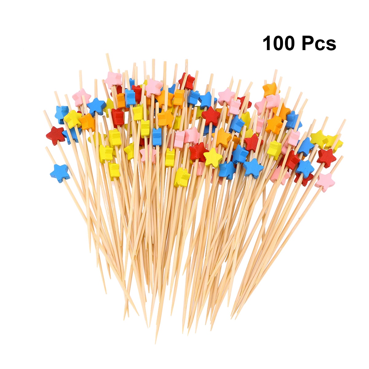 Plinthes à Cocktail jetables en forme de pentagramme faits à la main, pics d'apéritif jetables pour dîner, Banquet, mariage, 100 pièces