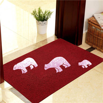 Hem dekorativ ytterdörr matta entré dörrmatta 40 x 60cm polyester svart brun tpr gummi halkfri golvmatta matta välkomstmattor: Tryck öl rött