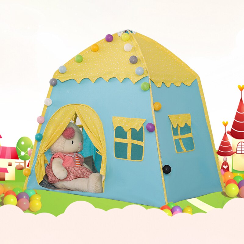 130*100*125cm Portable Children Tent Folding Kids Tents Tipi Baby Play House Large Girls Princess Castle Child Room Decor