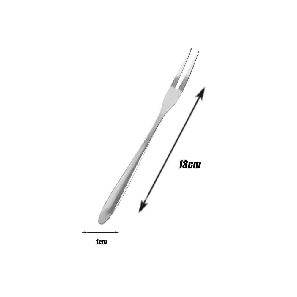 Stainless Steel Chinese Soup Spoons Home Kitchen Deepen Large Capacity Silver Mirror Polished Flatware for Soup Rice Tableware: Fruit fork