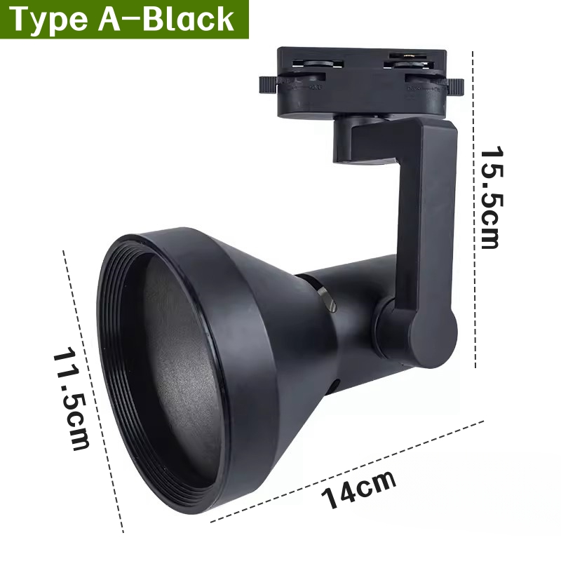 Par30 led e27 base de suporte de luz de pista 2 fios ferroviário lâmpadas de teto titular loja de roupas sala de estar soquete de holofote substituível: Azul