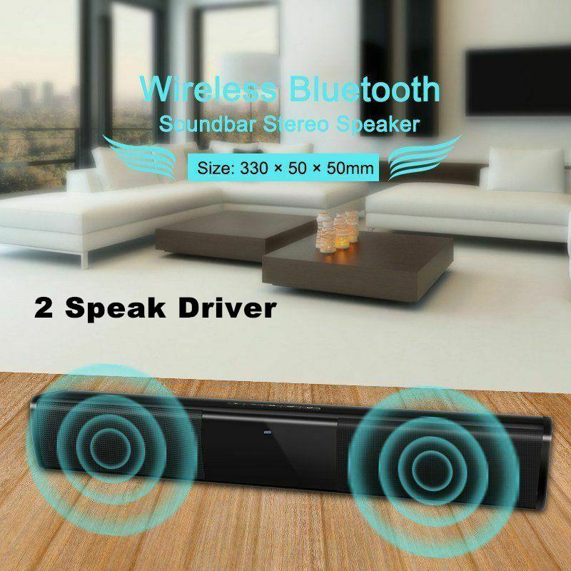 BEESCLOVER TV Home Theater Soundbar Subwoofer Draadloze Bluetooth Sound Bar Speaker Systeem draadloze soundbar met Bluetooth r25: 2 Speak Driver