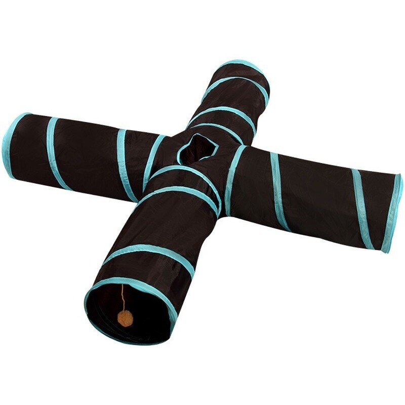 3/4 Holes Foldable Pet Cats Tunnel Indoor Outdoor Pet Cat Training Toy Puppy Dog Cat Fun Toys for Puzzle Exercising Tunnel Tube
