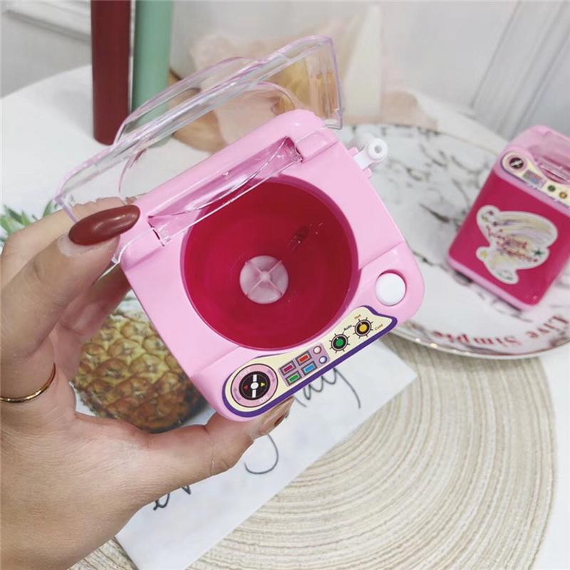 Educational Toy Mini Electric Washing Machine Children Pretend & Play Baby Kids Home Appliances Toy - Pink