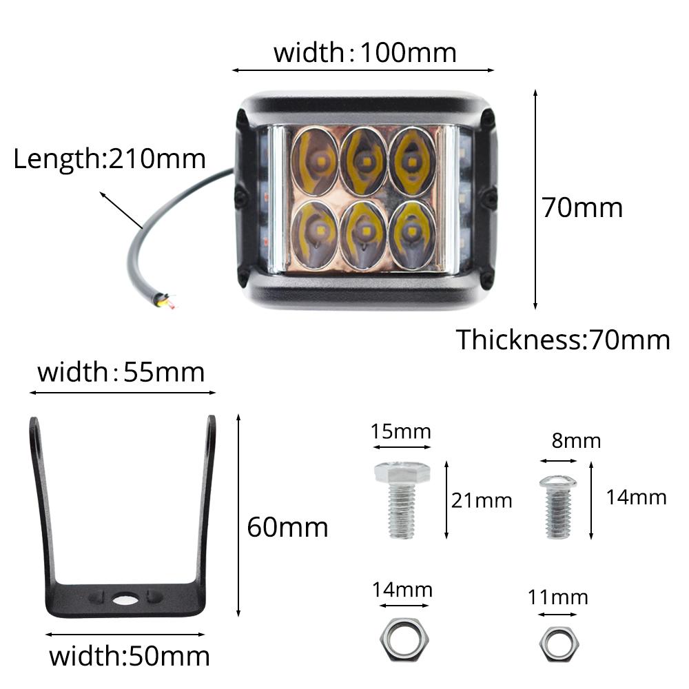 4 tommer 60w arbeidslys spot flom offroad frontlykter strobe kjøring lastebil traktor suv atv pickup bil belysning 12v biltilbehør