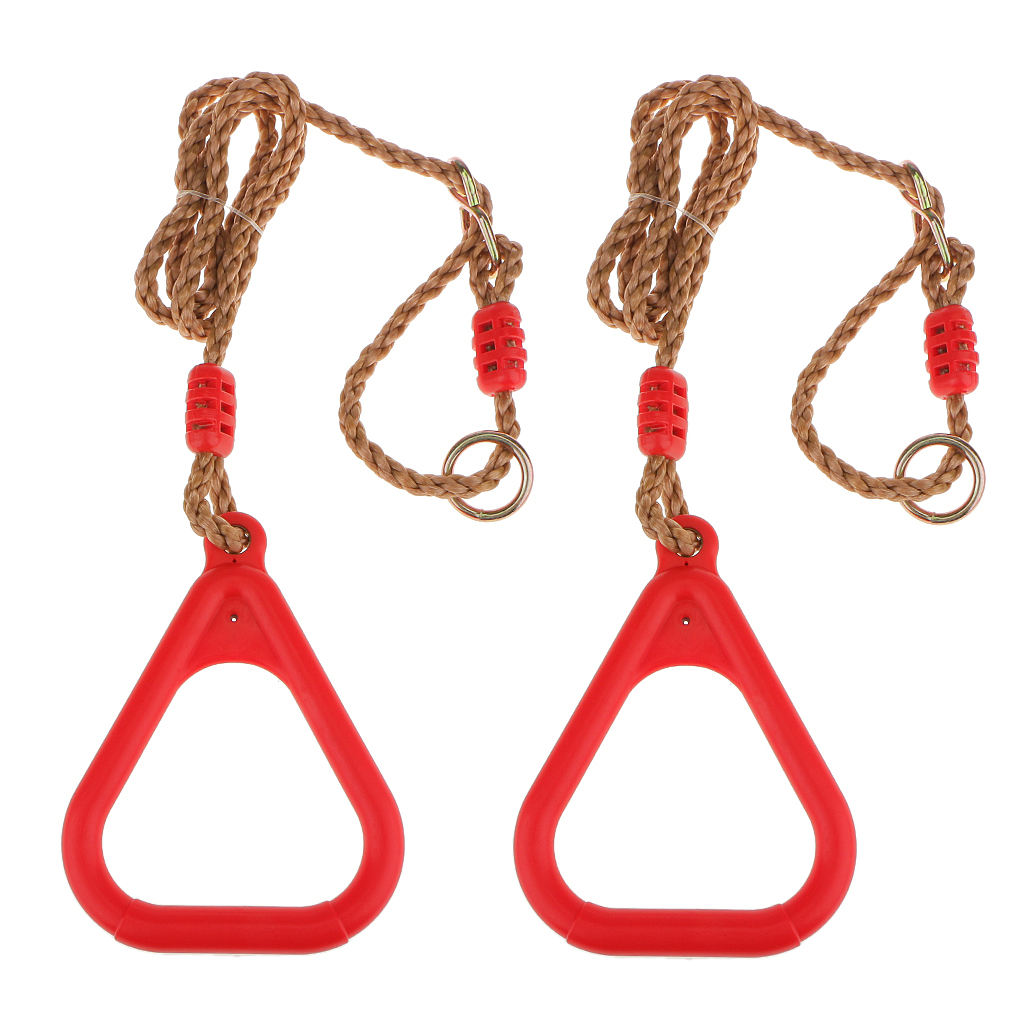 Triangle Plastic Strength Training Rings with Straps Buckles Home Gym Fitness Tool 4 Colors Available