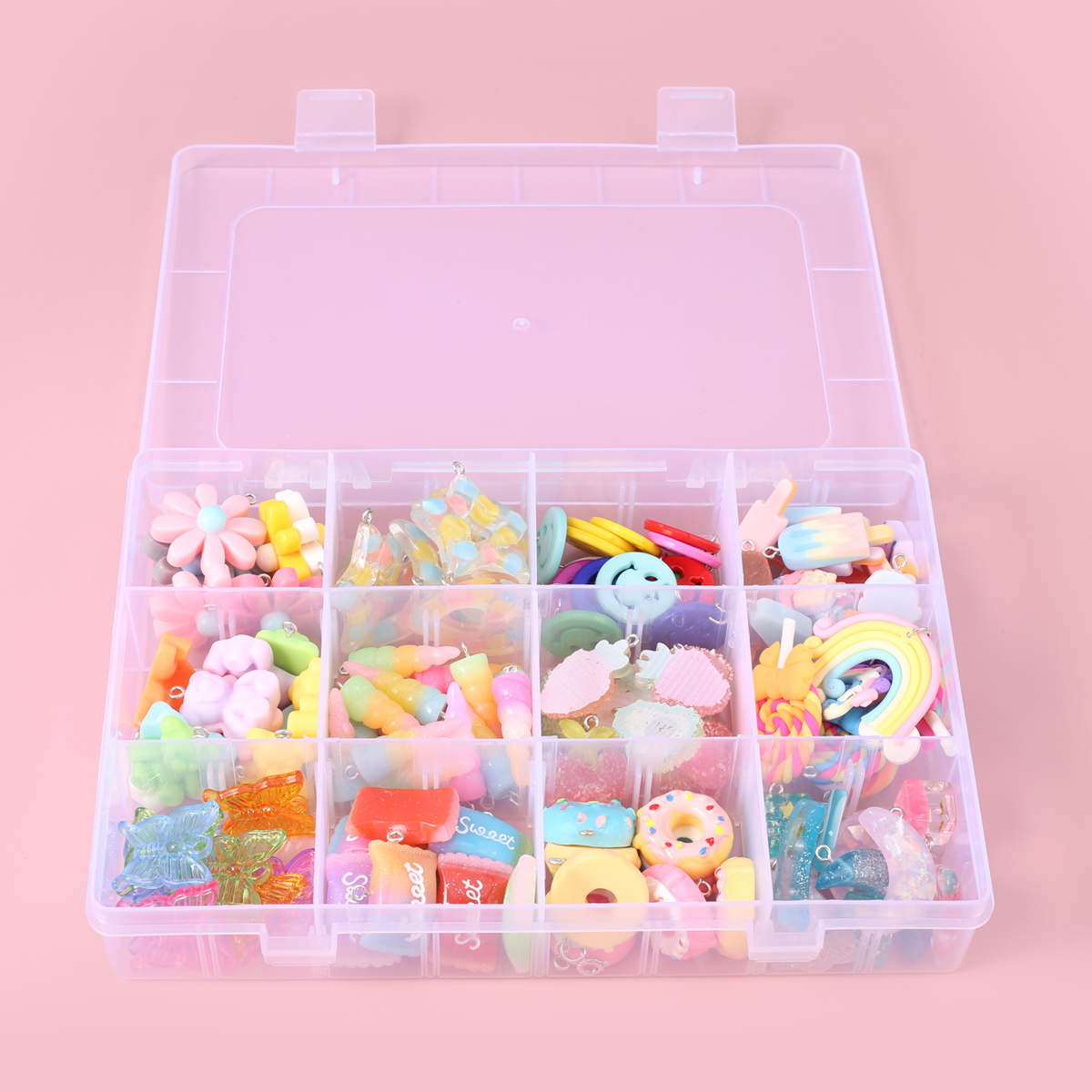 Traje de joyería artesanal hecho a mano, caja de cuentas pequeña de colores mezclados, apto para mujeres y hombres, accesorios de artesanía al por mayor, 2023: Blanco