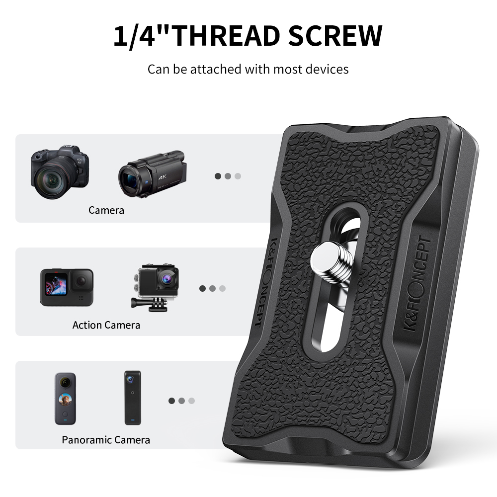 Trípode de cámara K & F Concept, placa de montaje de liberación rápida, serie KF-28 de aluminio para trípodes, cabezales de bola, soporte Universal para cámara DSLR