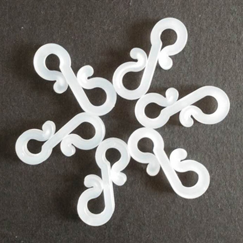 48 Stuks Witte Hange Plastic Outdoor Kerst S Decoratieve Gutter Haken Clips Voor Fairy String Touw