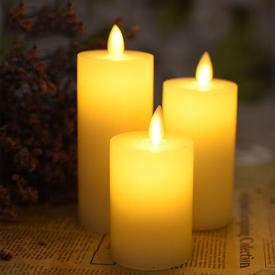 electronic led wax candle light with dancing flame, lovely candle light for Halloween, Christmas party decoration