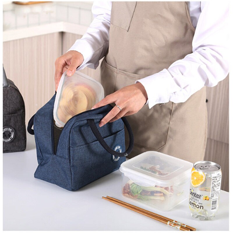 Insulated Lunch Bag Thermal Lunchbox Cooler Picnic Bags Meal Prep Polyester Kids Food Thermos Office Lunch Box