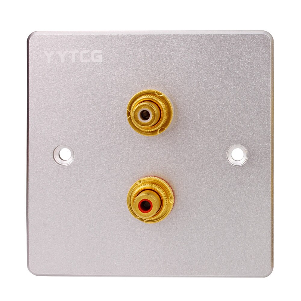 2 Digits 4 Digits RCA Connector Audio Panel RCA Jack Wall Plug Socket Panel Audio Panel RCA Female Banana Terminal Connector: RCA Silver 2 Digits / 1pcs