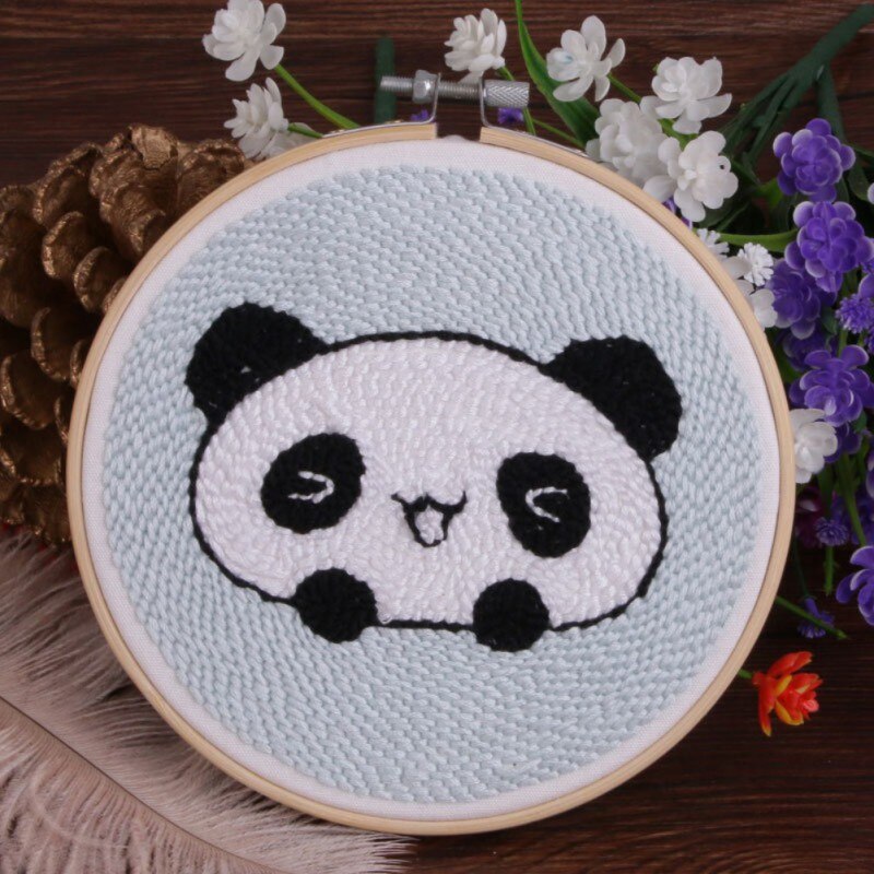 DIY Embroidery Kits Hand Work 3D Animals Embroidery Stitching with Hoop Art Needlework Modern Adults Craft Sewing