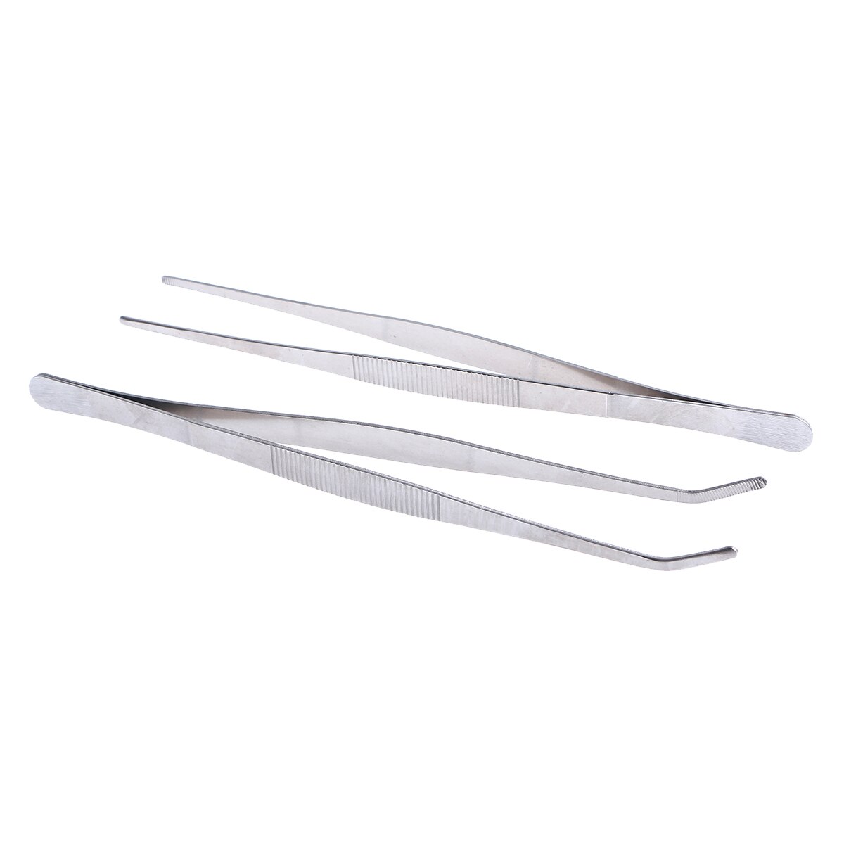 2Pcs Spider Hagedissen Reptiel Voor Tangen Pincet Voeden Tang Rvs Multifunctionele Rechte En Gebogen Pincet