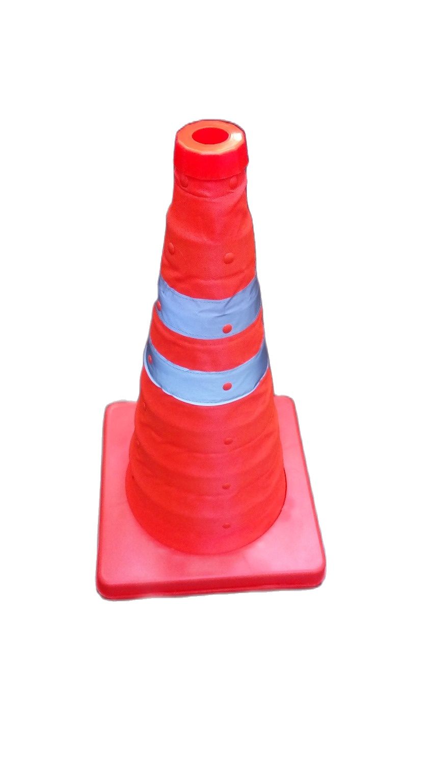 70cm Height Folding Reflective Safety Cones Warning Reflective Plastic Road Cone