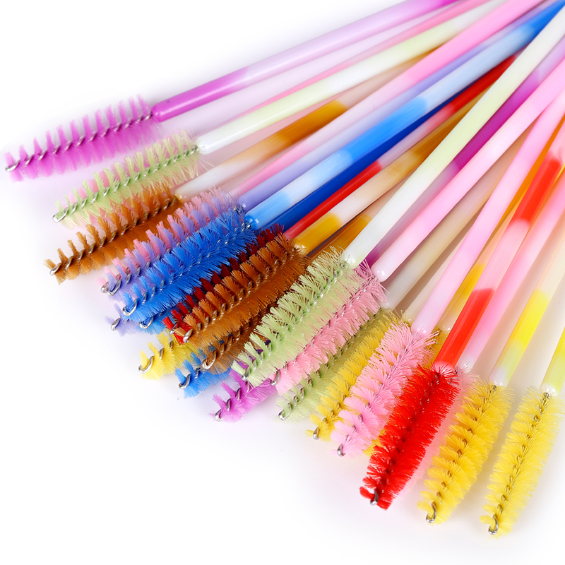 50/100 Uds cepillo de maquillaje cepillos para cejas y pestañas peine varita para rímel desechable suministros de extensión de pestañas cosméticos herramientas de maquillaje