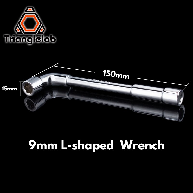 Trianglelab chiave a bussola a forma di L gomito perforato riparazione automatica chiave esagonale a doppia testa per ugello a caldo: 9MM