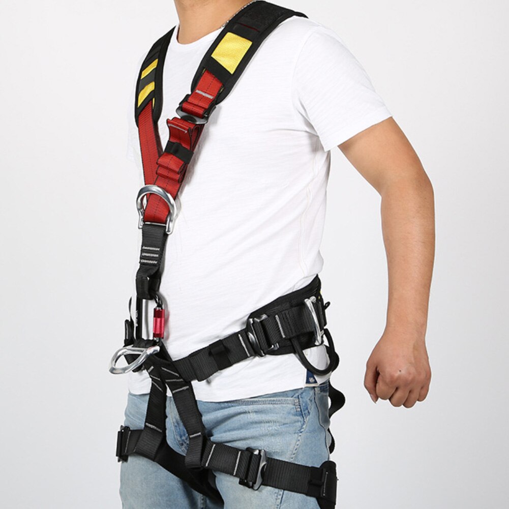 Outdoor Rock Climbing Aerial Work Rappelling Shoulder Safety Belt Harness Equip