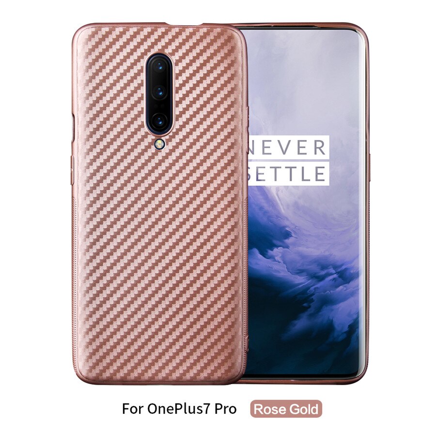 Carbon Fiber Case Voor Oneplus 7 7 Pro 1 + 7 Pro Case Soft Silicone ultradunne Cover Voor een Plus 6 5 5T 1 + 6 Shockproof Shell