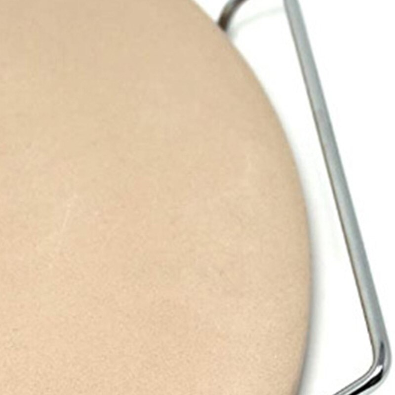 13 Inch Pizza Extra Thick Stone for Baking Pizza Tools Oven&BBQ Grill Baking Slab Kitchen Bread Tray with Support Frame