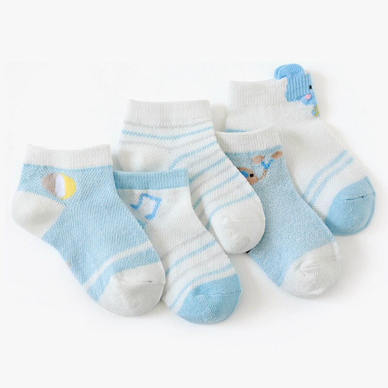 5Pairs/lot 0-5Y Infant Baby Socks Baby Socks for Girls Cotton Mesh Cute Newborn Boy Toddler Socks Baby Clothes Accessories: 3 / 3-5years