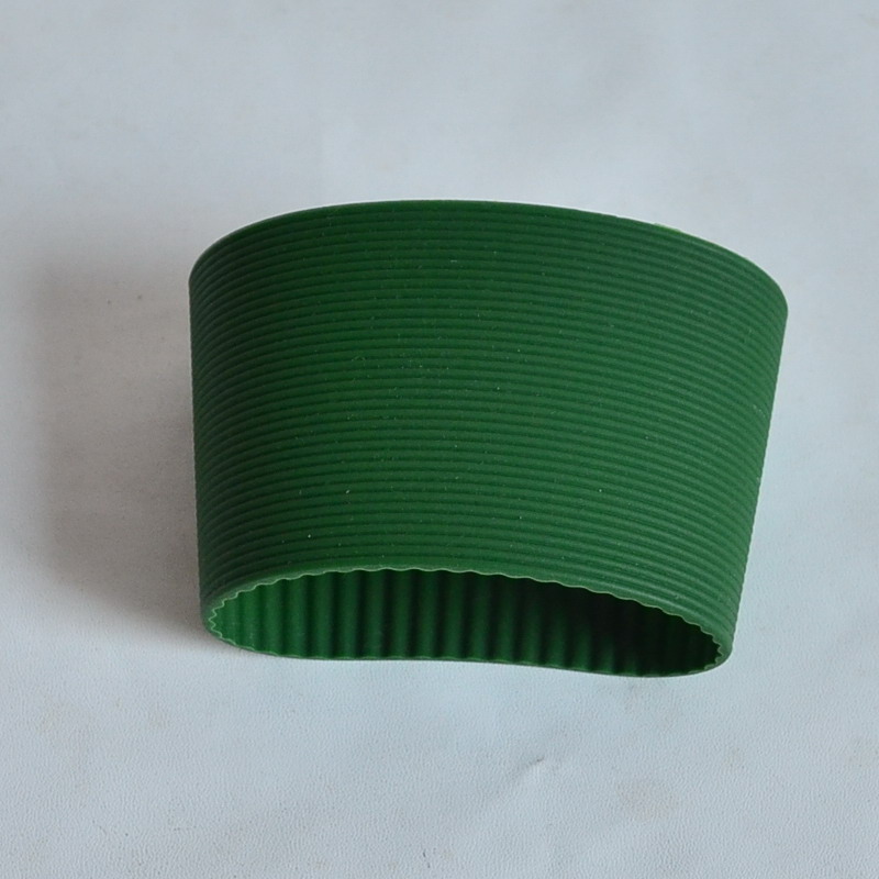 5 stks/partij 6 cm hoogte verticale rib siliconen mouwen voor mok, partij cup mouwen band, recyclebaar isolatie cup cover plumyl
