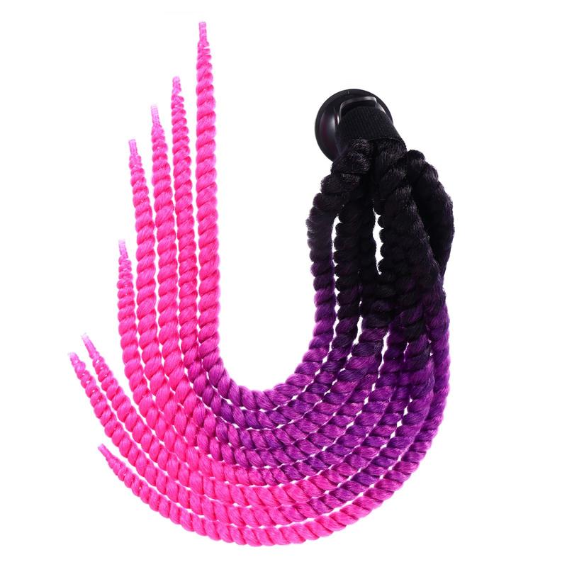 Casco de motocicleta para mujer, trenzas, peluca para cascos de moto: J