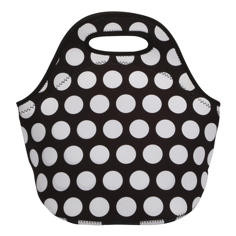 Lunch Handbag Thermal Insulated Neoprene Lunch Bag For Women Kids Lunch Bags Cooler Insulation Lunch Box Food Cooler Bag: black