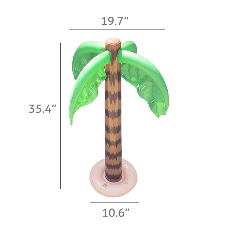 2 pçs inflável palmeira hawaii piscina tropical praia festa decoração verde e marrom árvore dobrar palmeira inflável