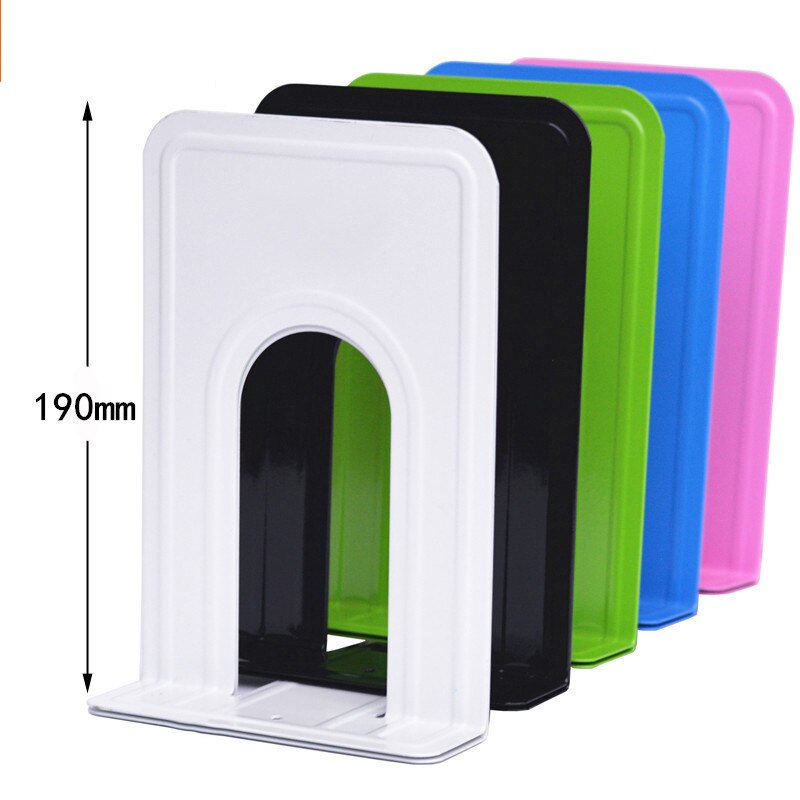 2 Pcs Metal Bookends, Bookend Supports, Heavy Duty Book Ends, Nonskid Bookends For Shelves, Office And Home