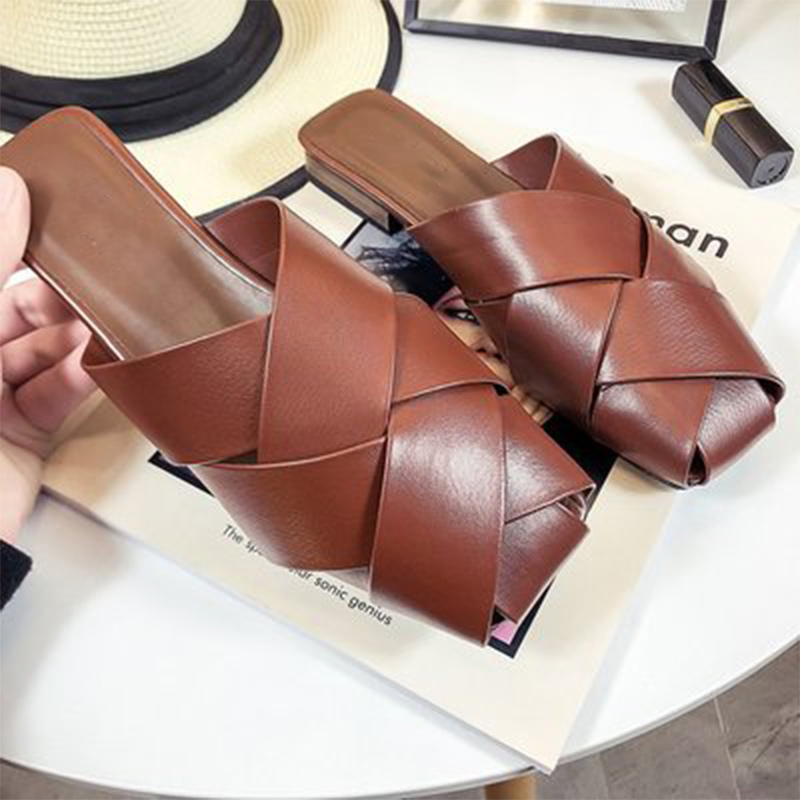 Mules D'été élégantes Pour Femme Avec Talon Compensé - Sandales De Plage Avec Fleurs - Style Bohème - Chaussures D'été - Légères Et Respirantes - Bout Ouvert - Antidérapantes, Kaki, 37 EU