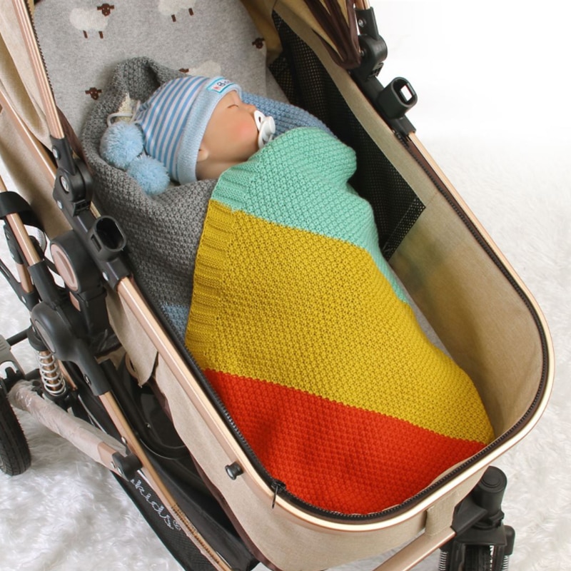 Nyfödd baby linda filtar stickade småbarn spädbarn bebis linda barn kasta barnvagn spjälsäng filtar bebis filtar nyfödd