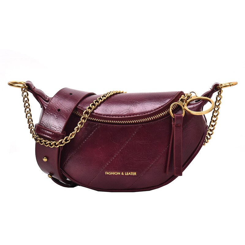 Vrouwen Rits LeatherPU Crossbody Tassen Schoudertas Voor Vrouwen Portemonnee Handtas Bagssac Belangrijkste Femme Portemonnee High-end borst Zak: Bordeauxrood