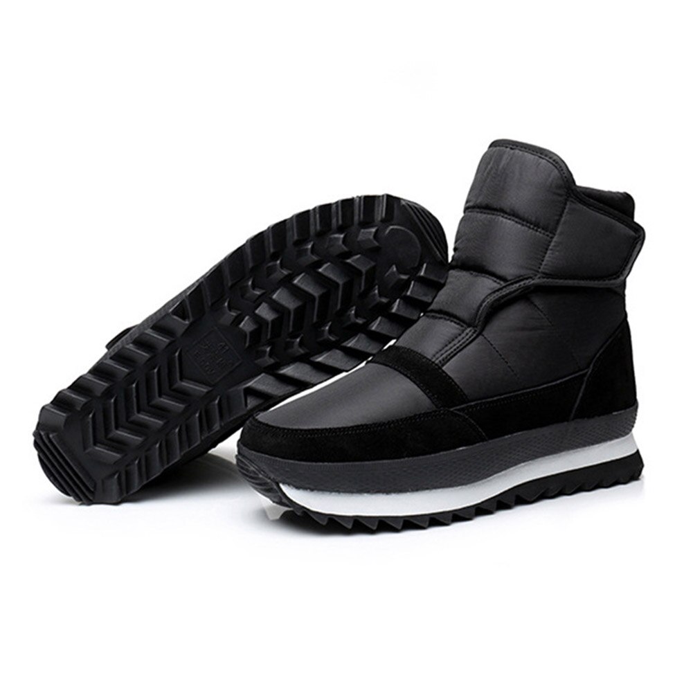 Botas de neve masculina inverno quente impermeável velo forrado tornozelo botas caminhadas sapatos casuais zj55