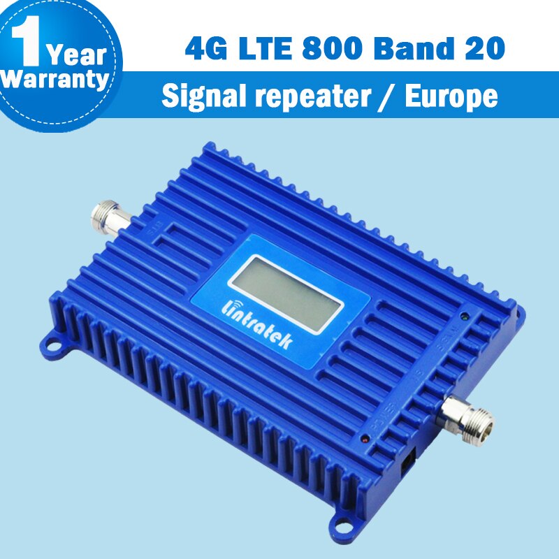 Lintratek band 20 4g forstærker lte 800 dd europa mobiltelefon signal booster 70db mobiltelefon forstærker 4g lte 800 mhz repeater 21