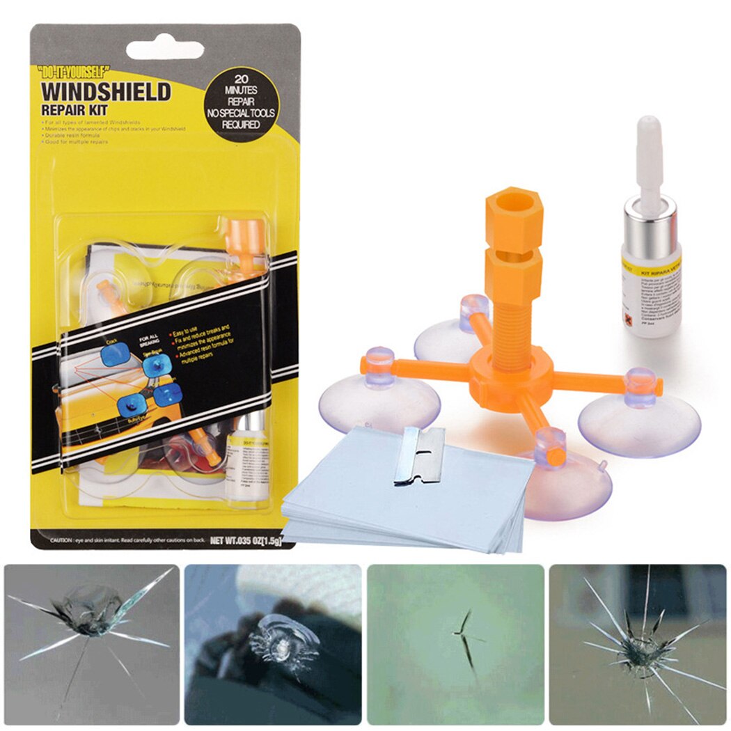 Tool Windshield Repair Kit DIY Car Glass Bullseye Crack Resin Windscreen